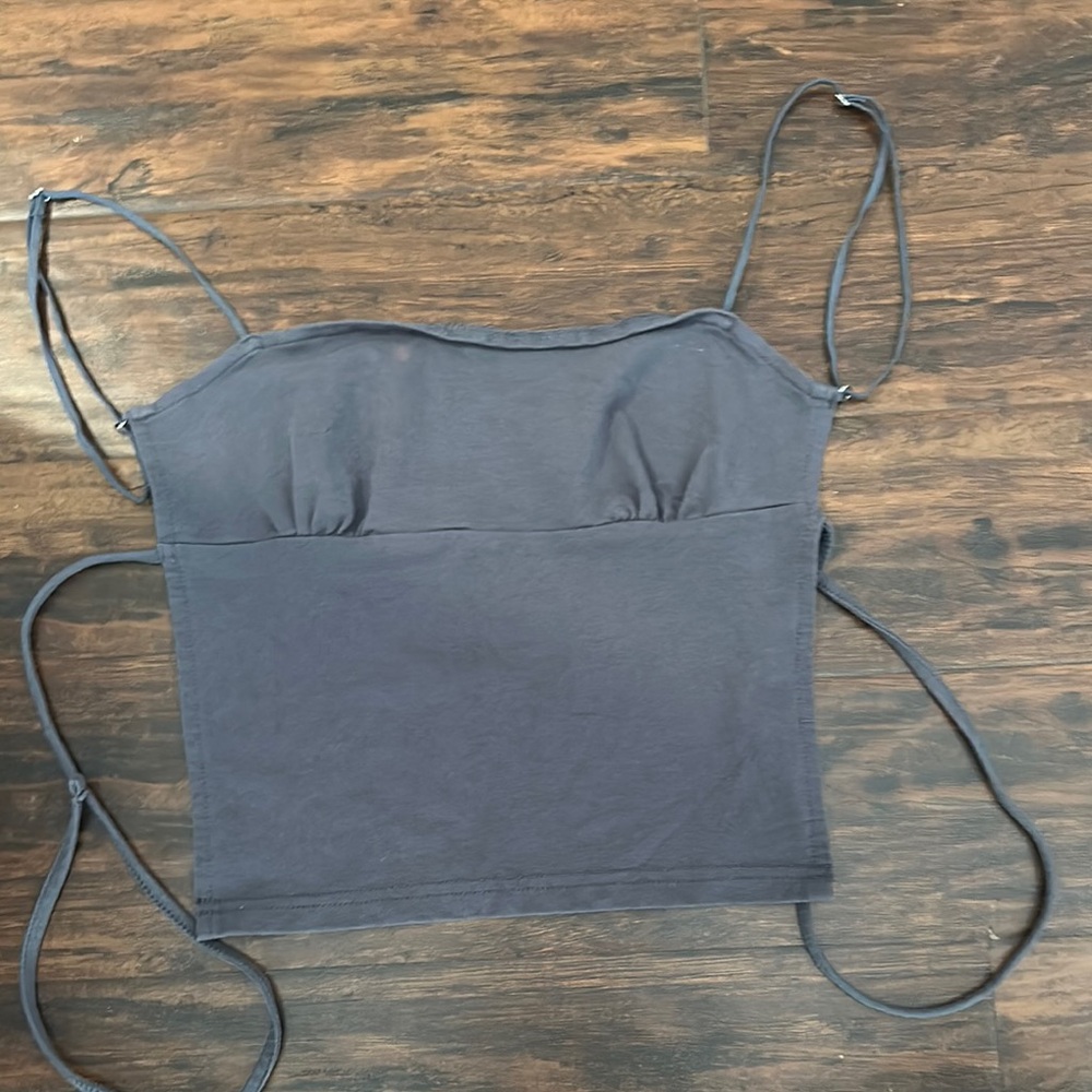 Women's Edikted Gray Spaghetti Strap Top open back